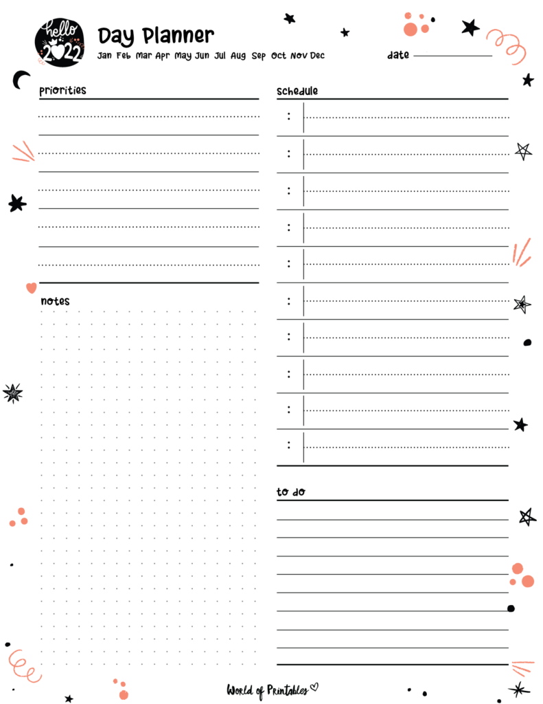 Free Cute January Calendar & Planner Printable Set - World of Printables