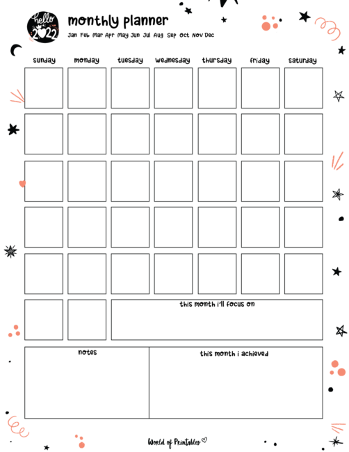 108 Cute Planner Pages To Print For Free - World of Printables