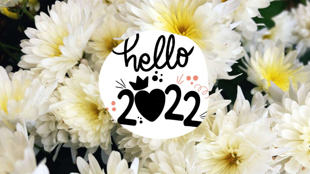 Hello 2022 Wallpaper - White Flowers