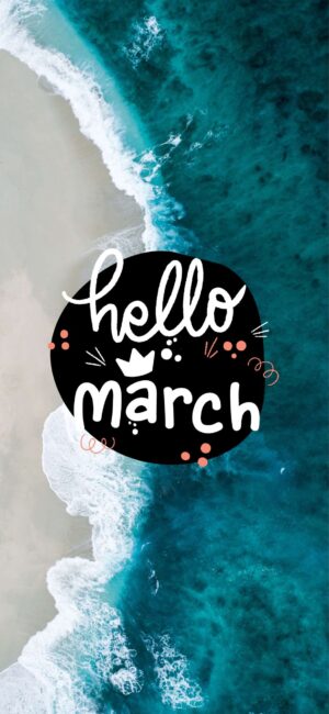 Hello March Waves Wallpaper