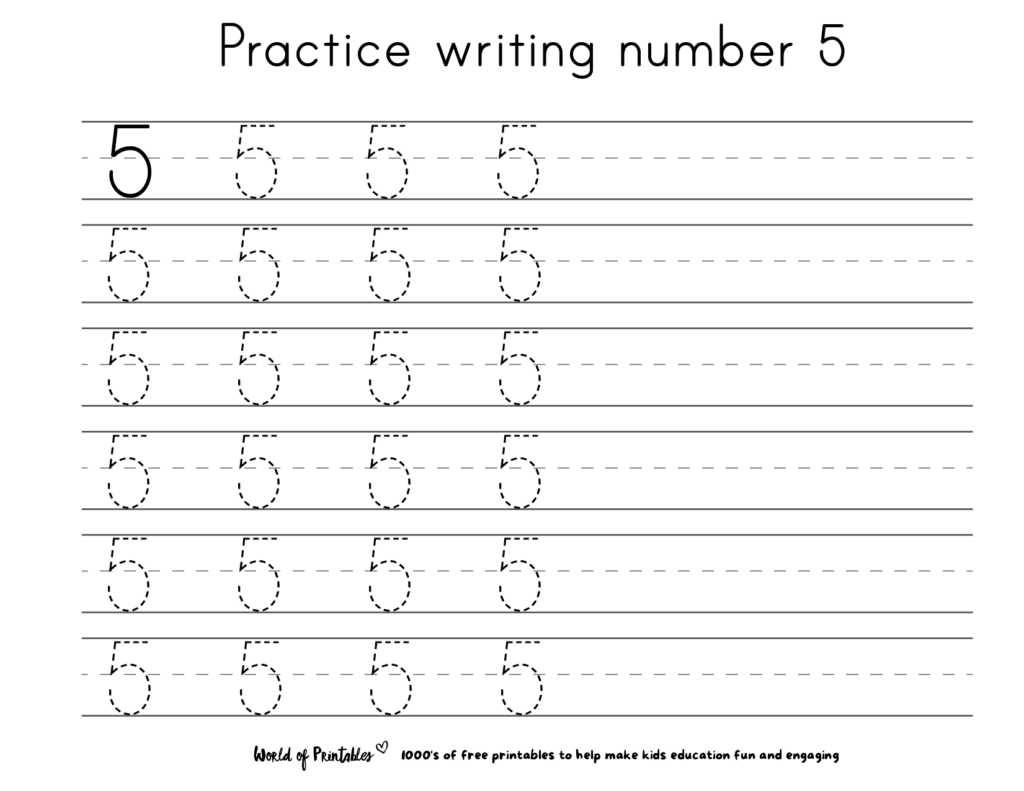 Practice number 5 worksheet