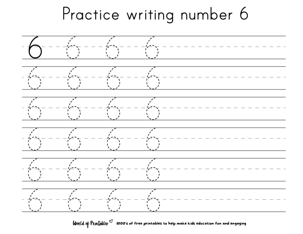 Practice number 6 worksheet