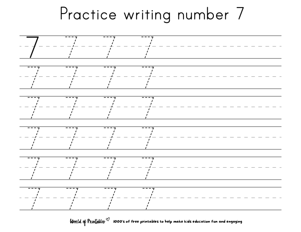 Practice number 7 worksheet