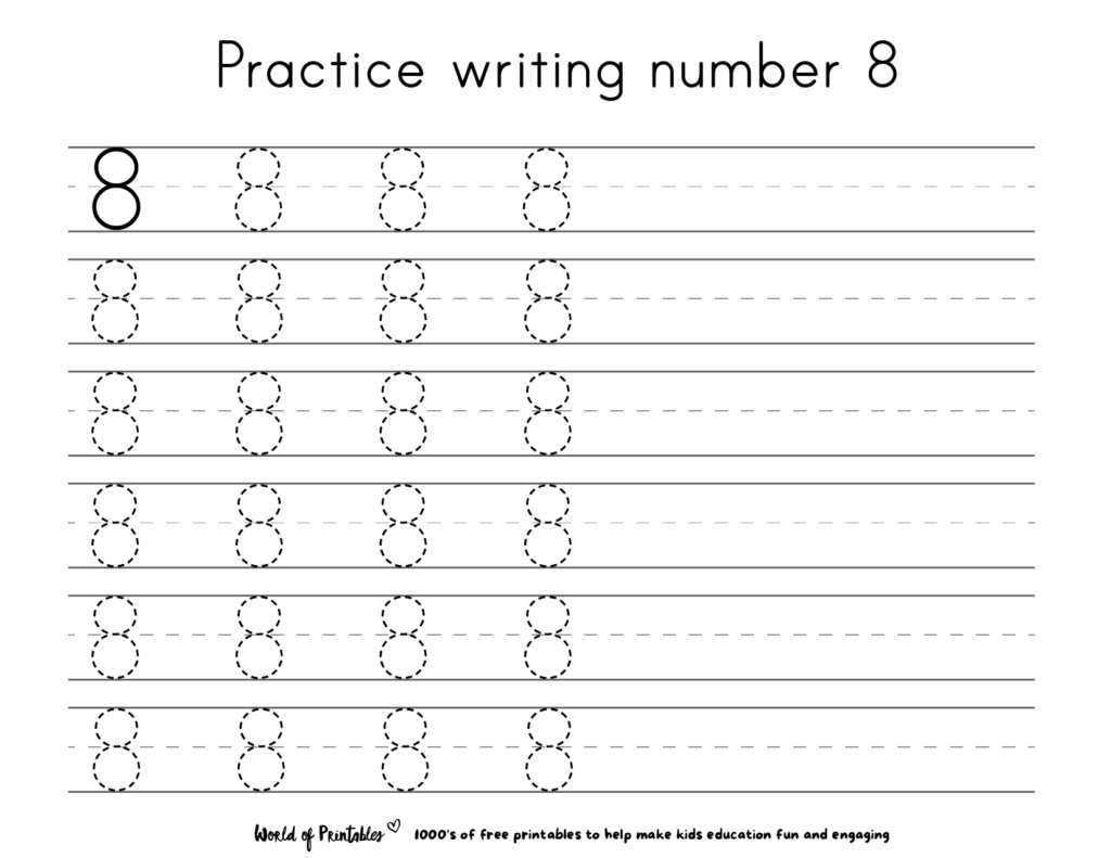 Practice number 8 worksheet