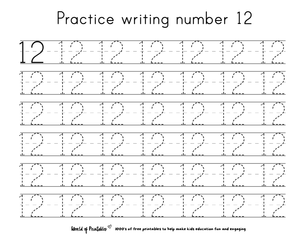 Tracing Numbers 1 to 20 Printable Worksheets - World of Printables