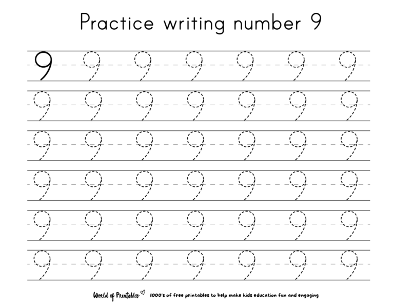 Tracing Numbers 1 to 20 Printable Worksheets - World of Printables