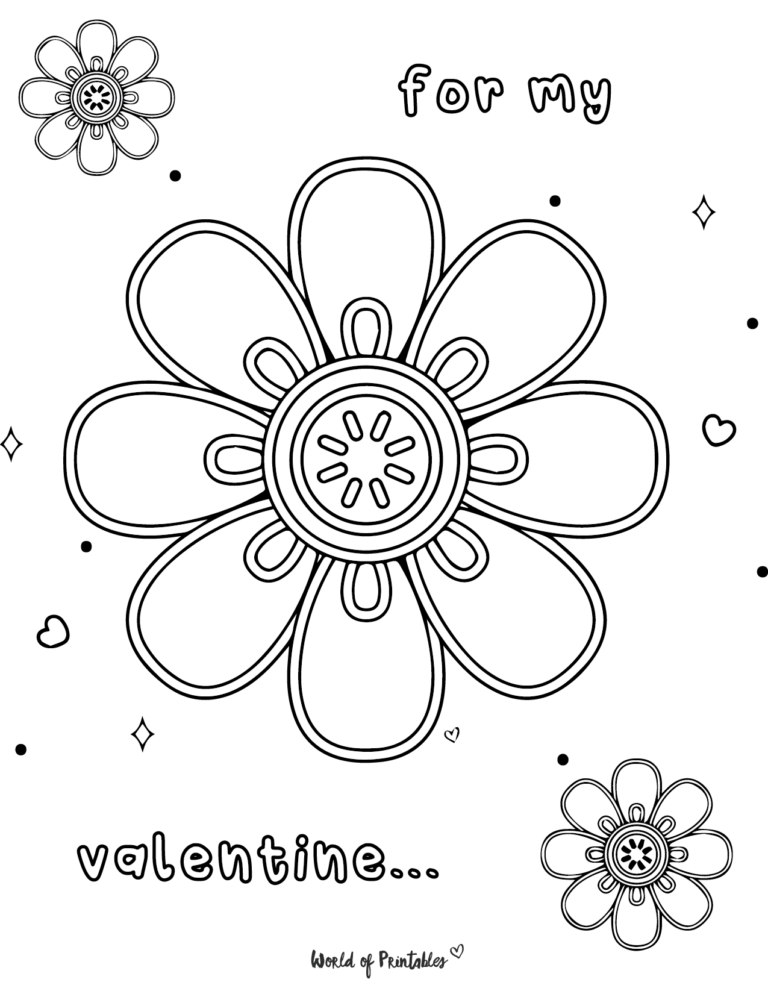 Valentines Day Coloring Pages - 50 Free Printables To Color - World of ...