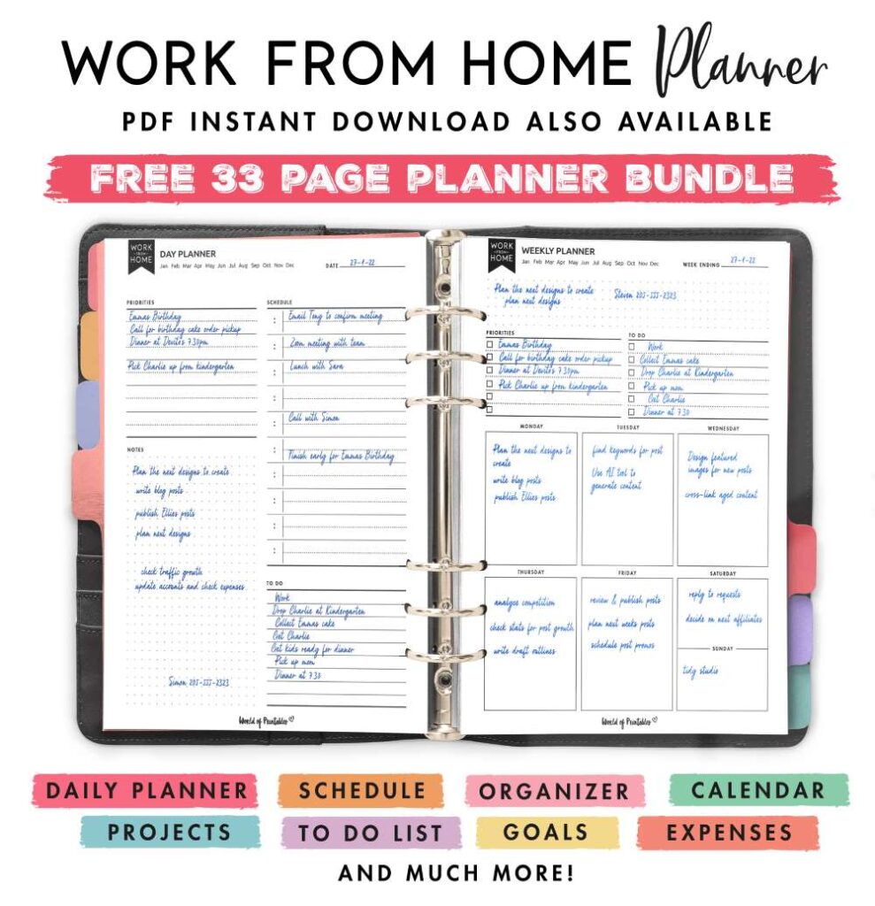 Stay at home mom planner