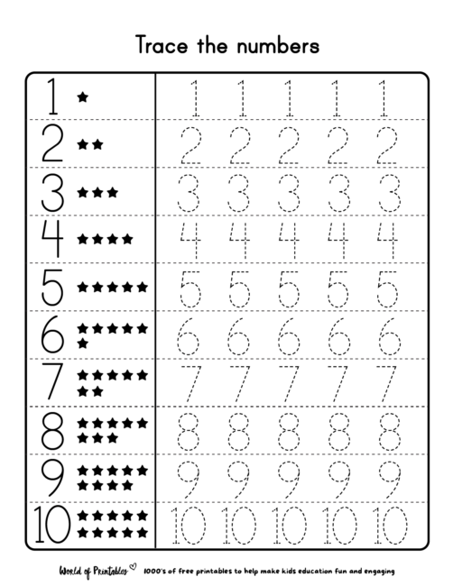 Count and trace the numbers