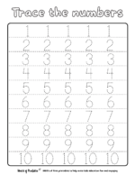 Number Tracing 1 to 10 Activities - World of Printables