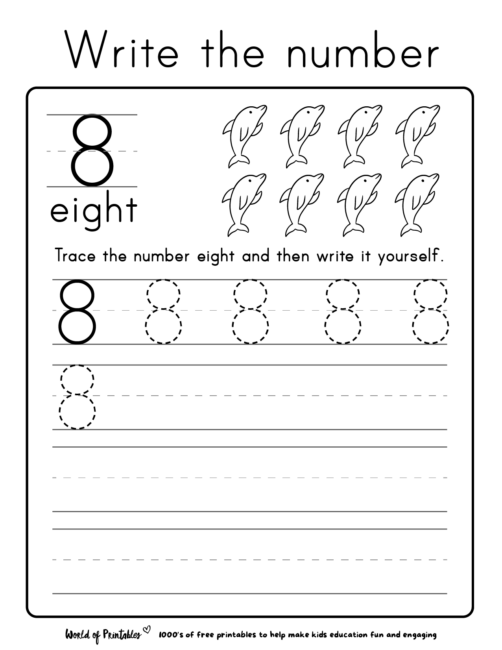 number tracing 8