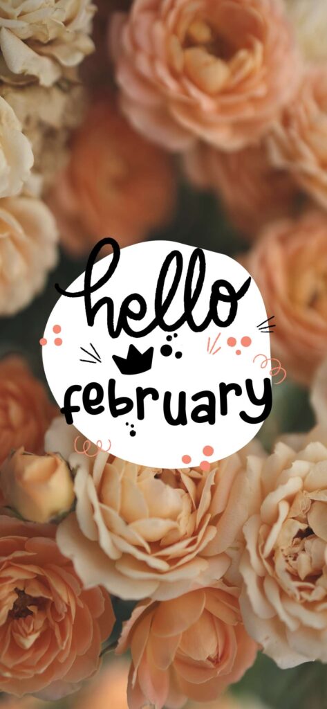 Wallpaper Hello February Floral