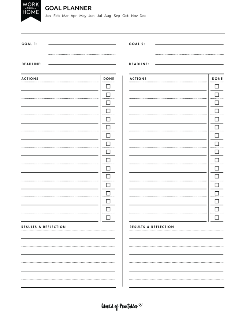Work From Home Planner_Goal Planner