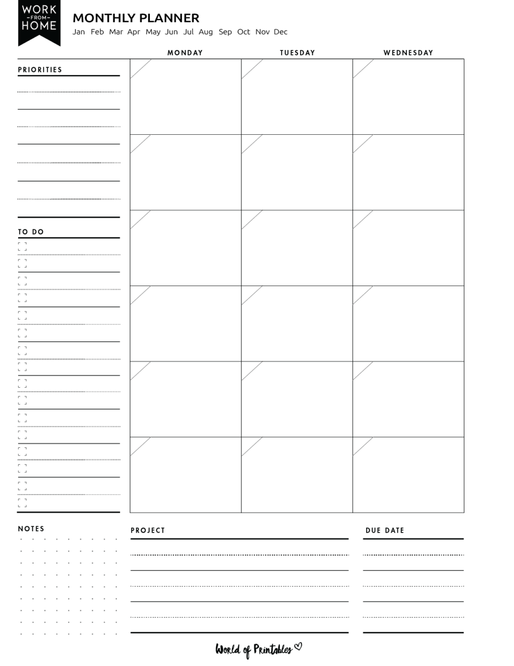 Work From Home Planner