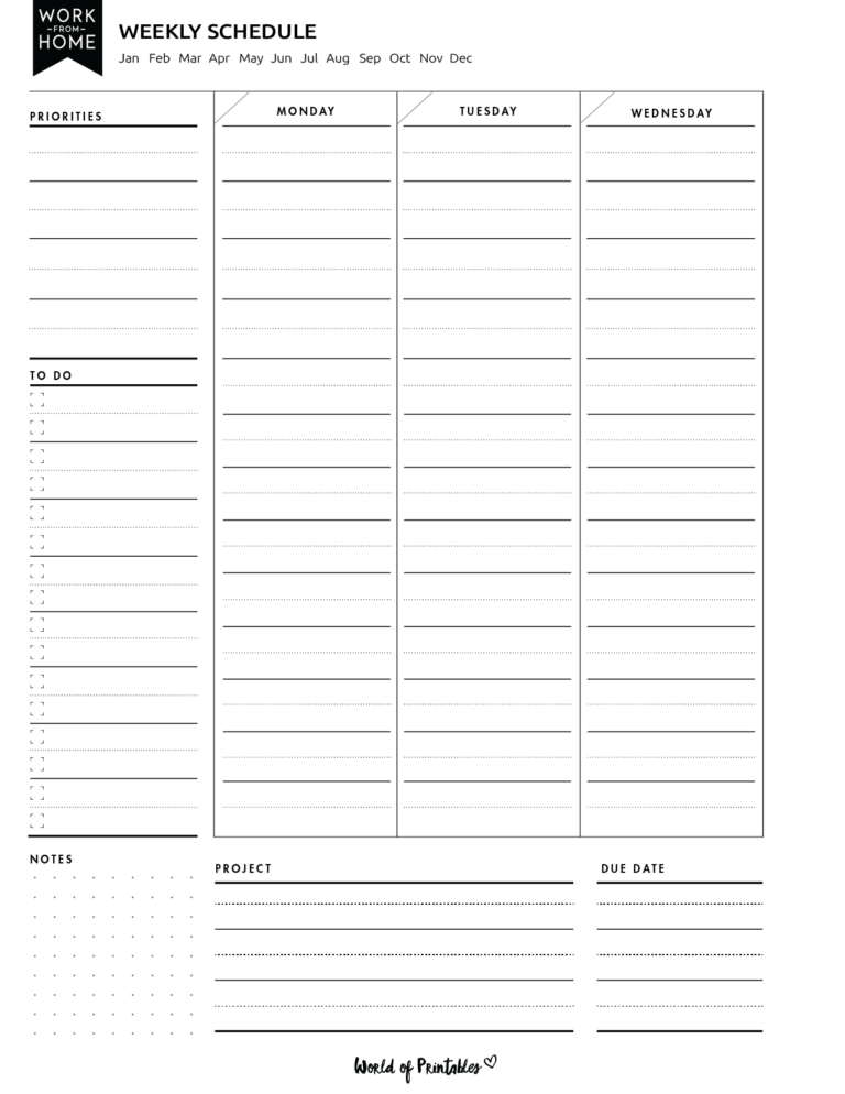 Work From Home Planner