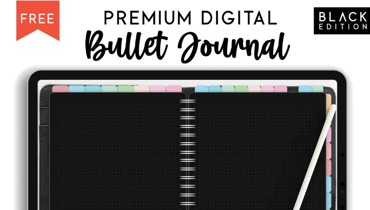 Free Digital Bullet Journal With Black Pages World of Printables