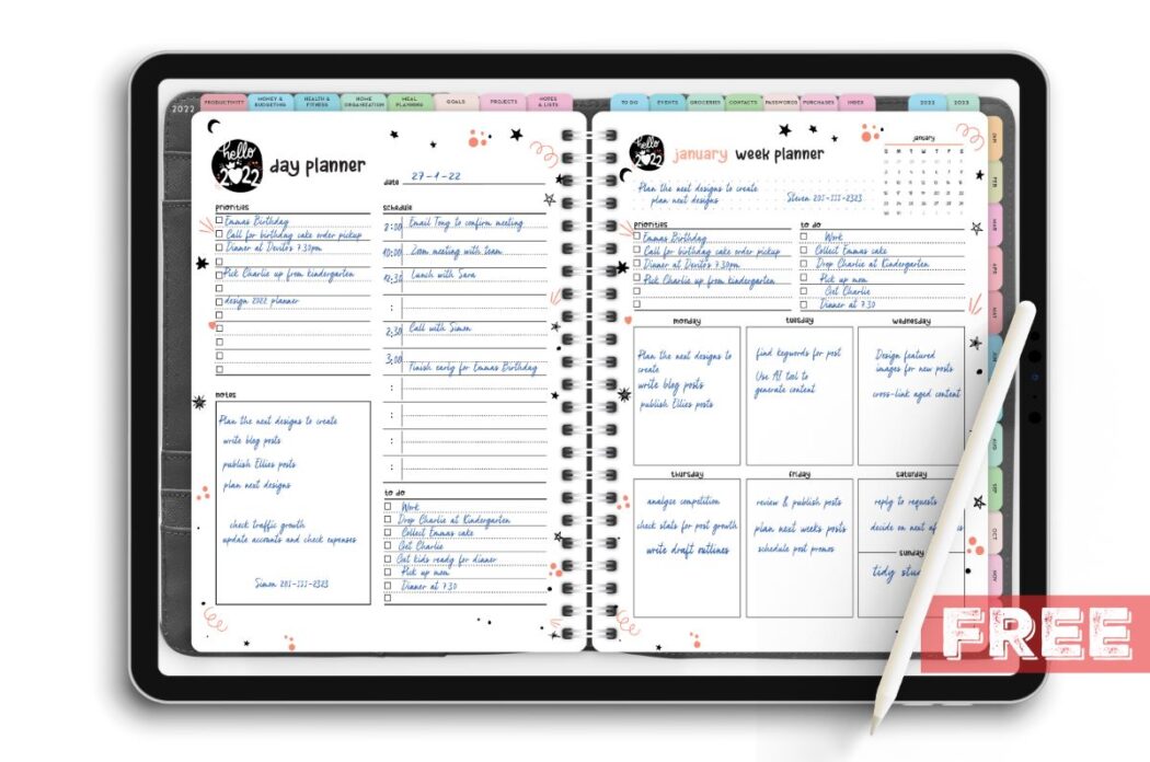 Digital Planner For iPad With Over 100 Cute Pages World of Printables