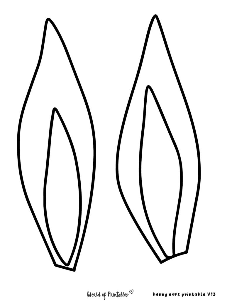 Bunny Ears Template 30 Printable Bunny Ears Outlines To Cut Out