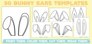 Bunny Ears Template - 30 Printable Bunny Ears Outlines To Cut Out