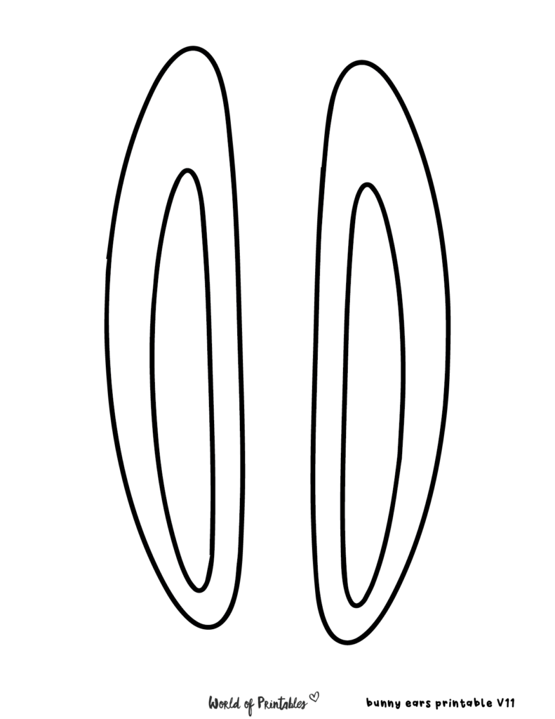 Bunny Ears Template 30 Printable Bunny Ears Outlines To Cut Out