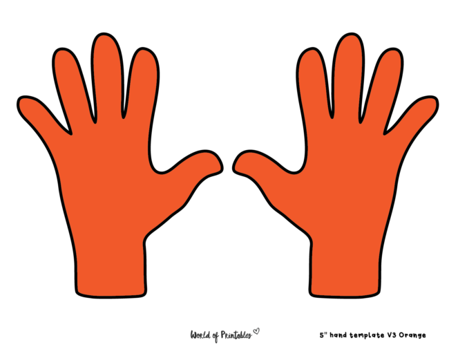 Colorful Hand Template