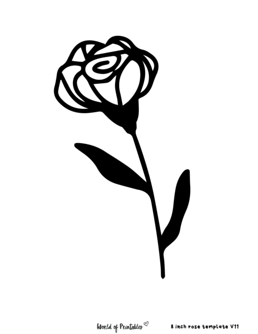 Cut Out Printable Rose