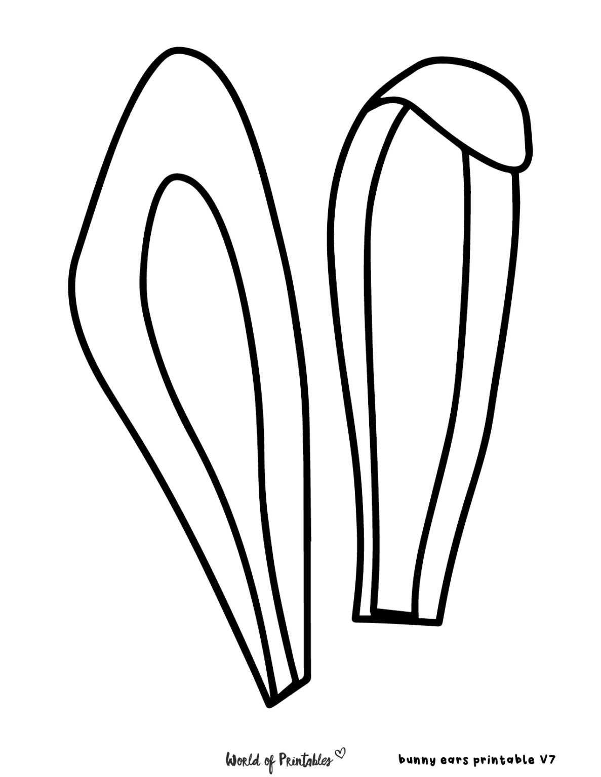 Bunny Ears Template 30 Printable Bunny Ears Outlines To Cut Out