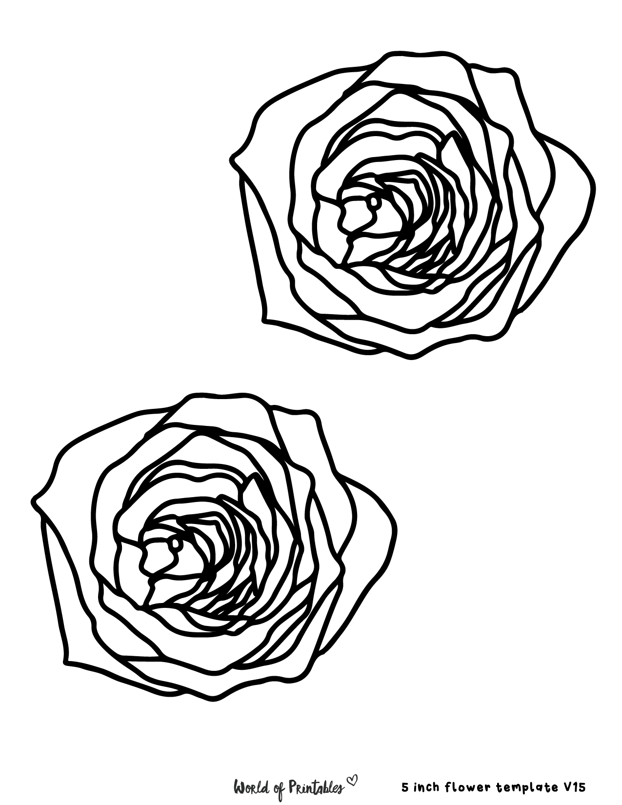 60 Best Free Flower Templates - Flower Print Out Rose 