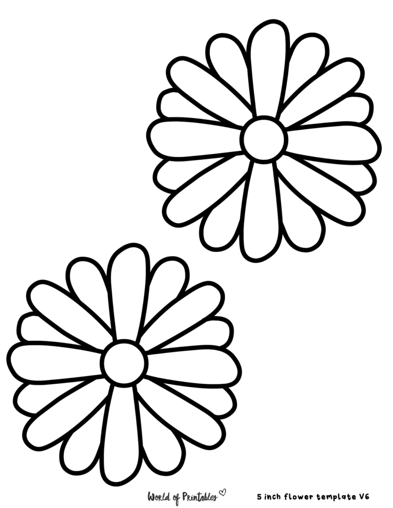 60 Best Free Flower Templates - World of Printables