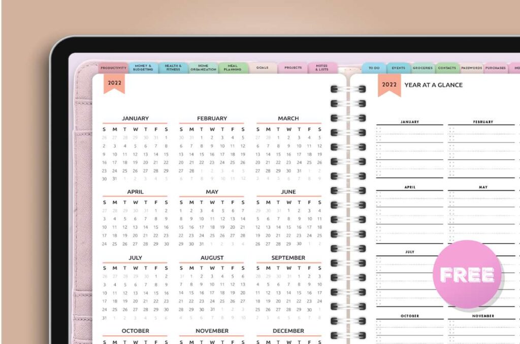 Free Digital 2022 Planner Calendar