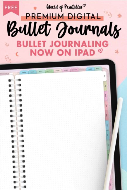 Free Digital Bullet Journal for iPad GoodNotes Download