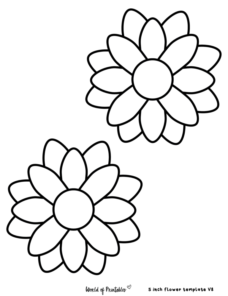 60 Best Free Flower Templates World of Printables