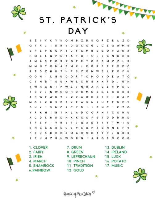 Free St Patrick's Day Printable Games