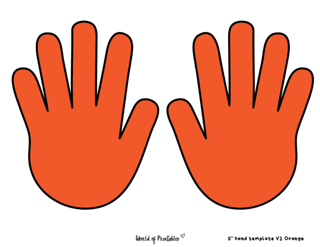 Hand Outline Orange