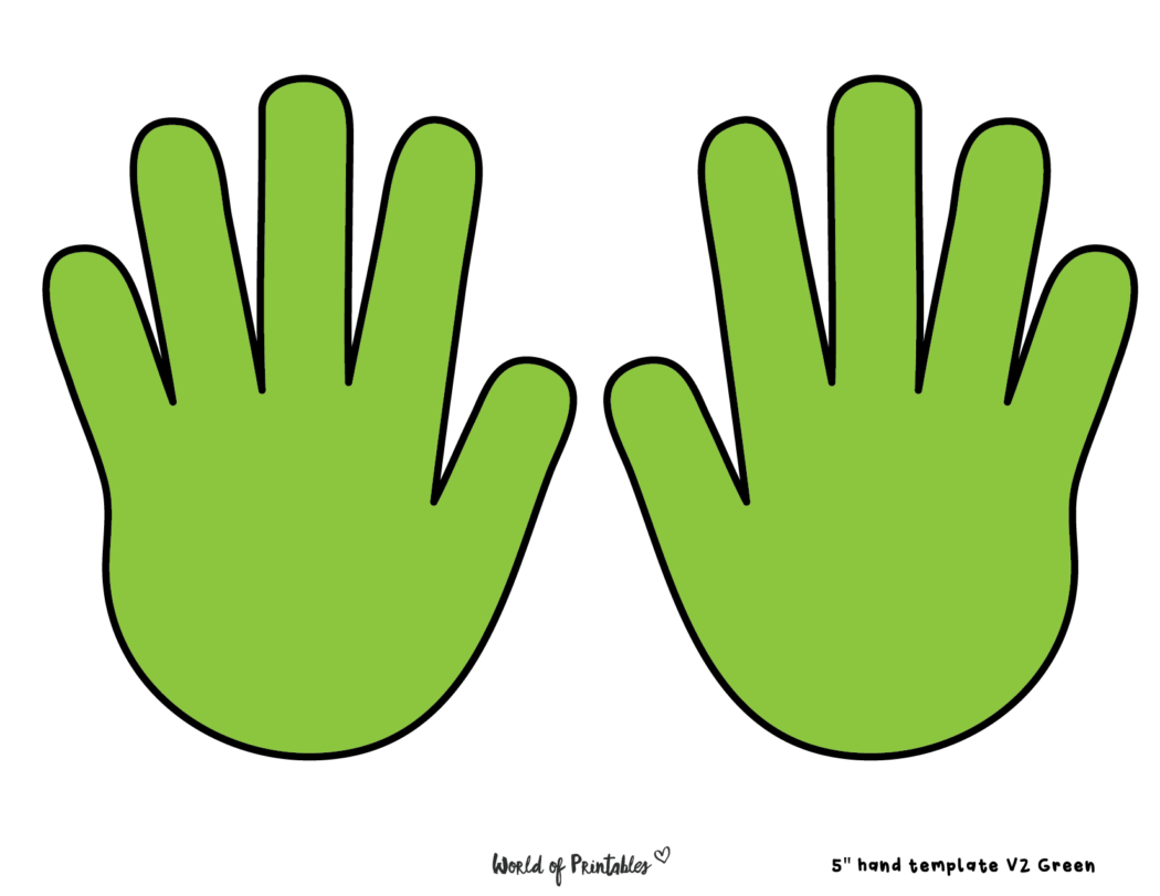 32 Hand Outline Printable Templates World of Printables