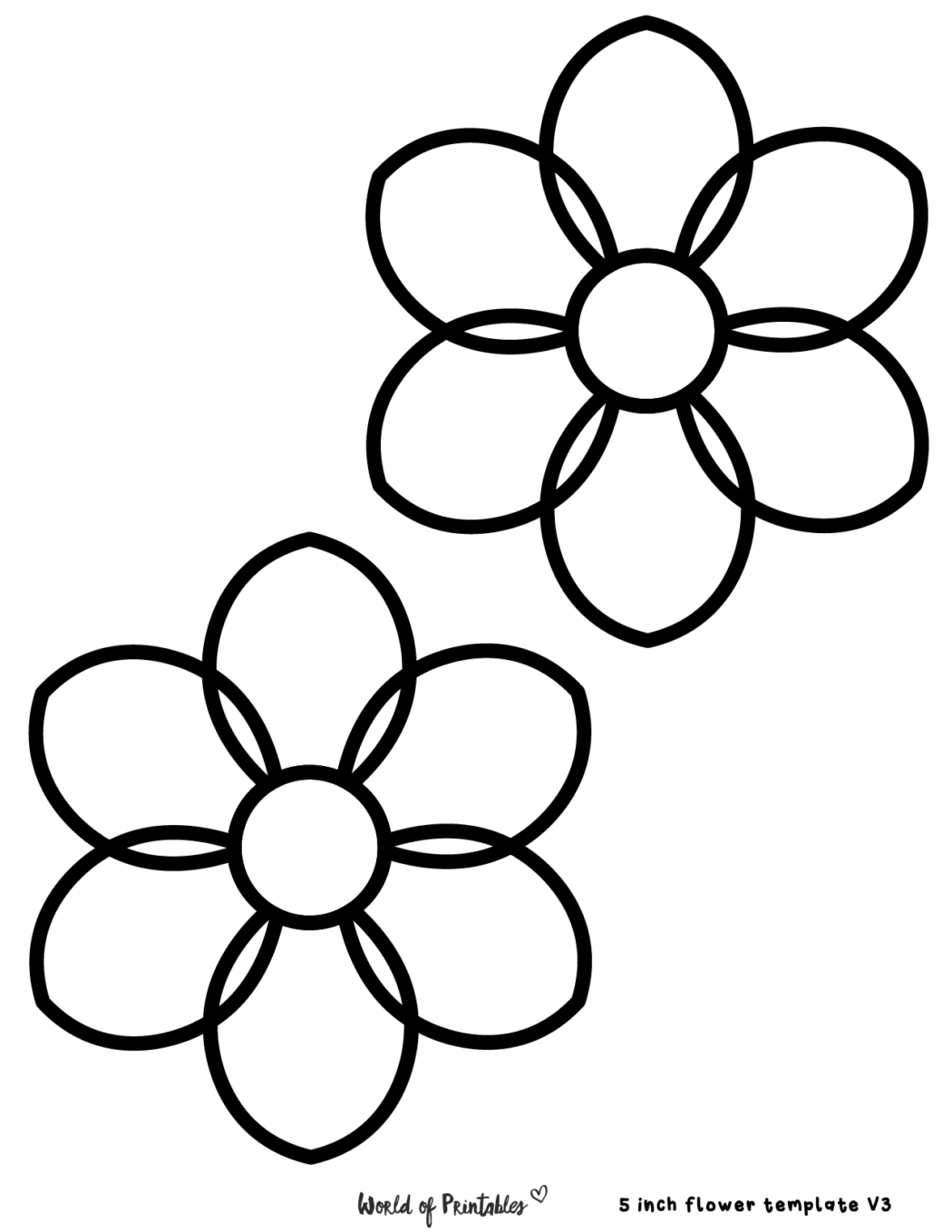 60 Best Free Flower Templates - World of Printables