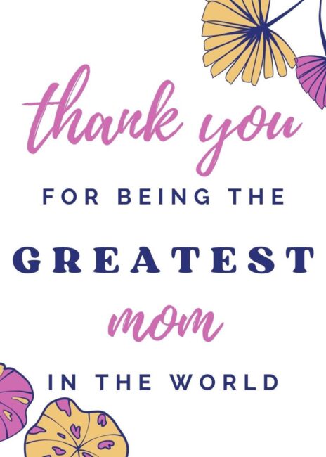 Printable Mothers Day Card Quote