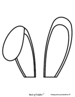 Bunny Ears Template - 30 Printable Bunny Ears Outlines To Cut Out