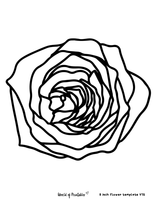 Rose Flower Petal Template
