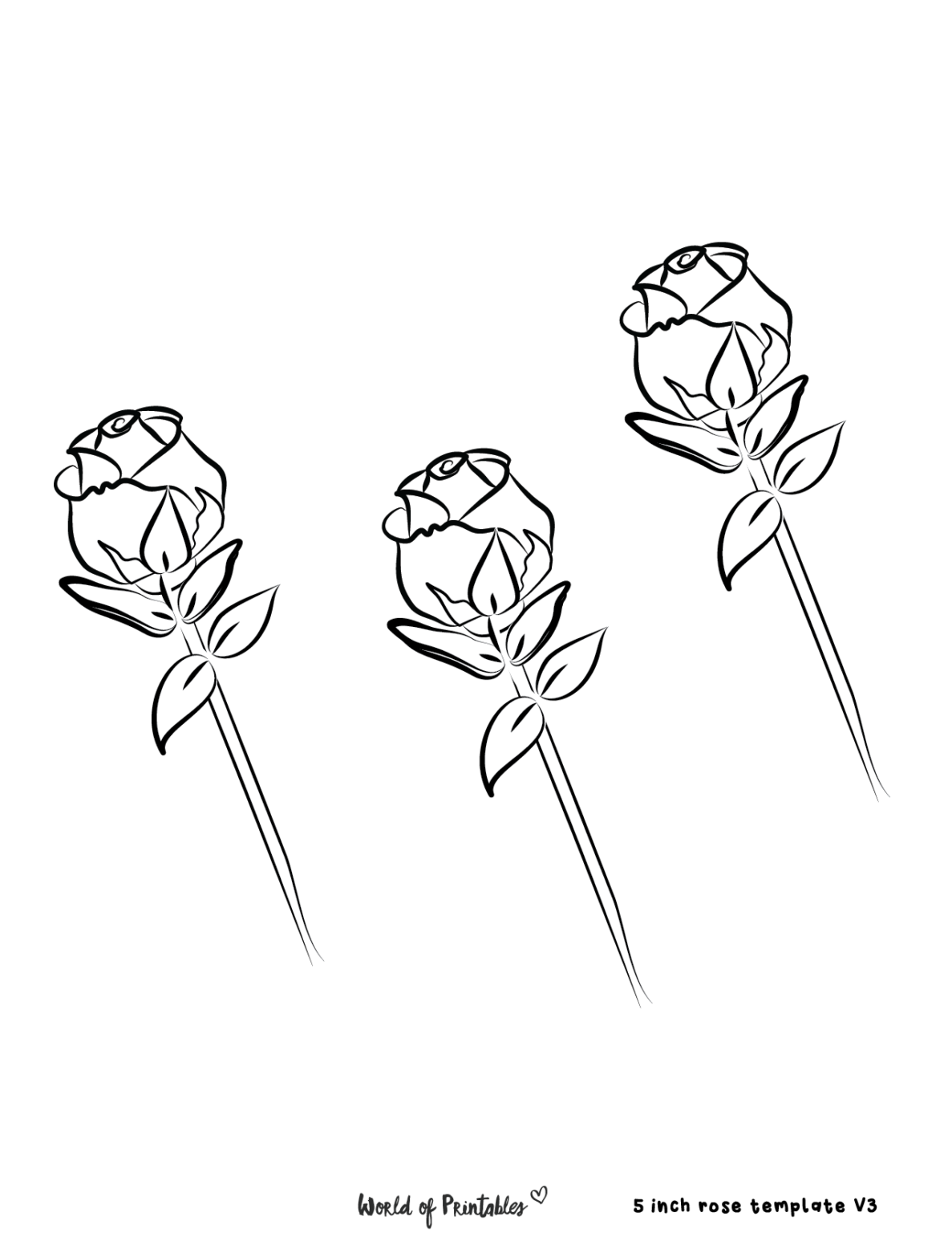 Rose Template: 68 Styles For Fun Activities & Crafts - World of Printables