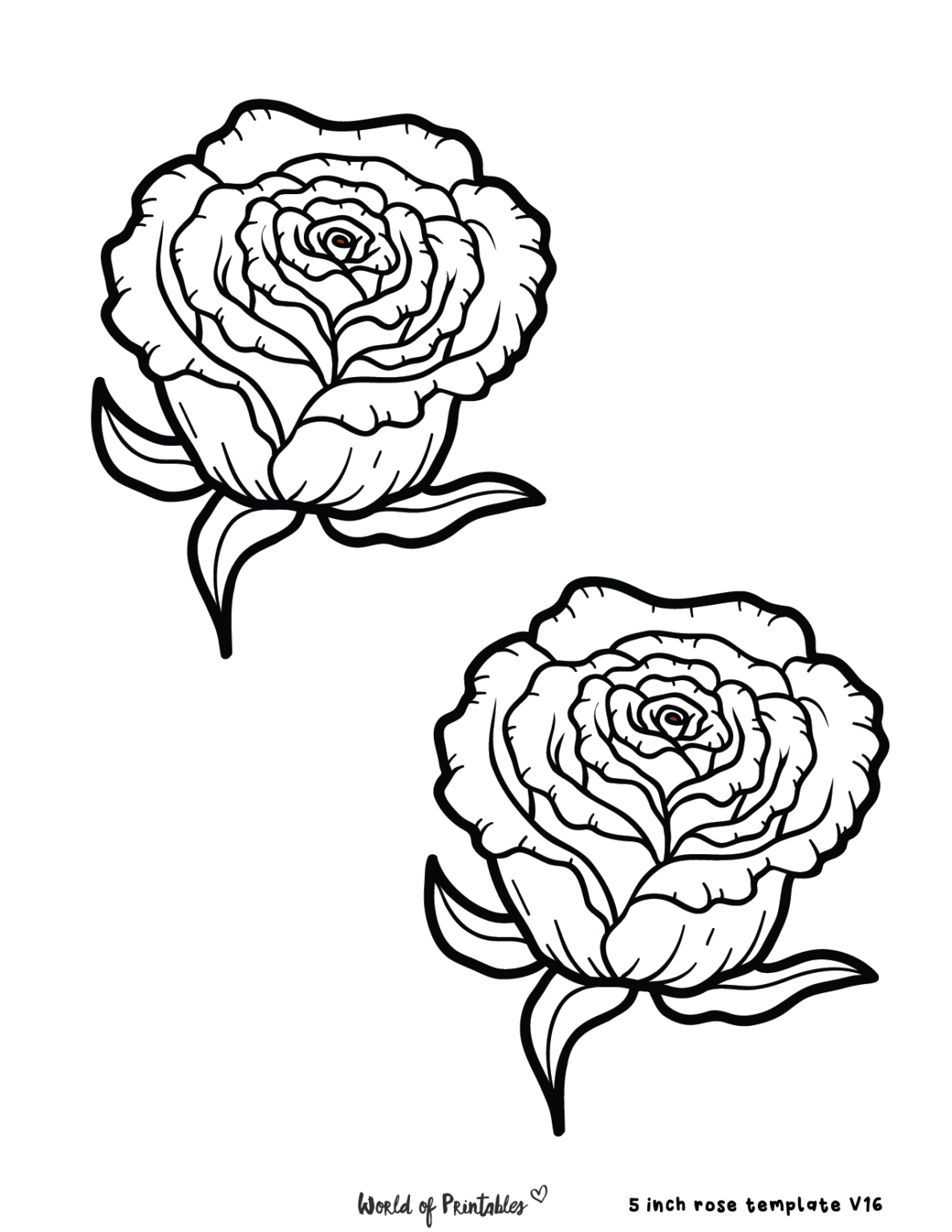 Rose Template 68 Styles For Fun Activities & Crafts World of Printables