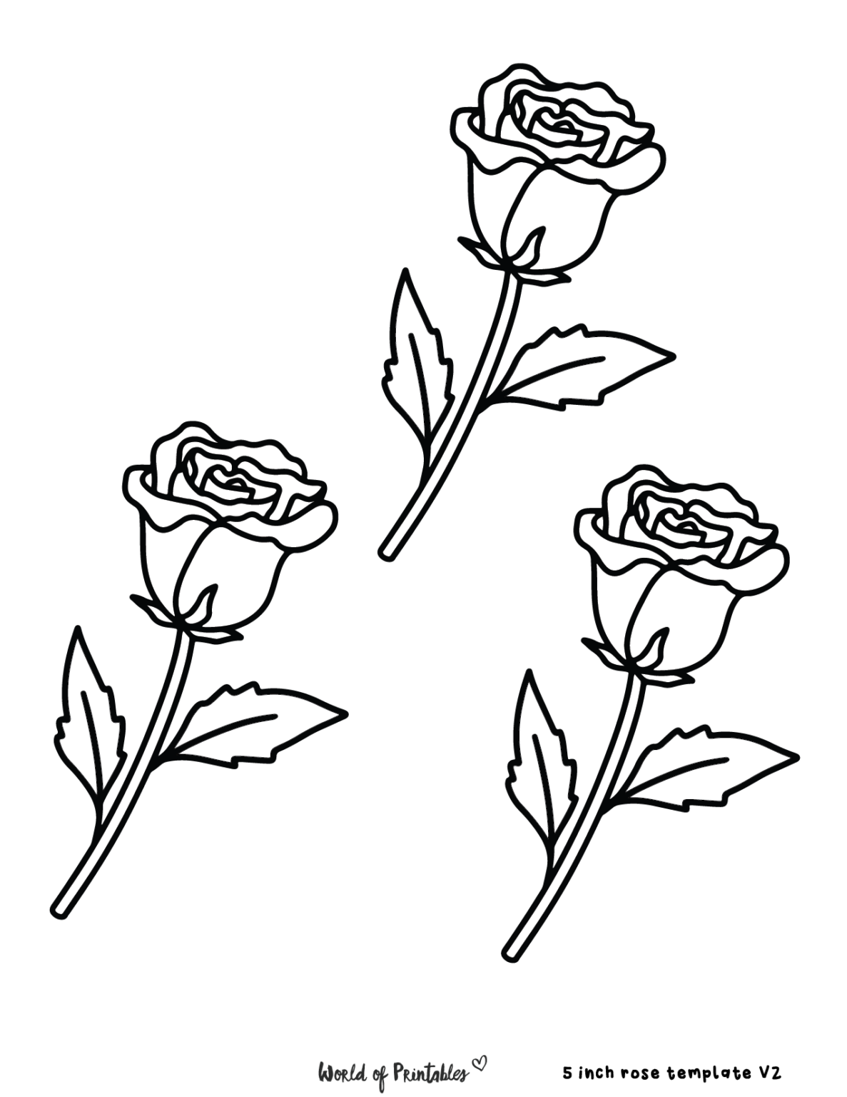Rose Template: 68 Styles For Fun Activities & Crafts - World of Printables