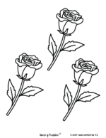Rose Template: 68 Styles For Fun Activities &amp; Crafts - World of Printables