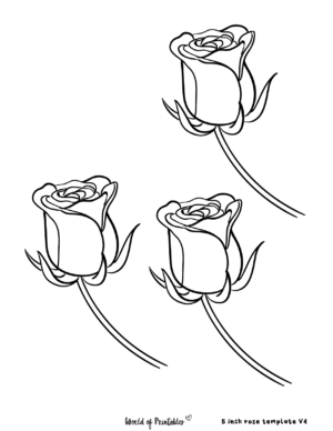 Rose Template: 68 Styles For Fun Activities &amp; Crafts - World of Printables