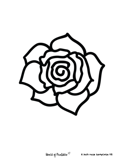 Simple Rose Flower Template