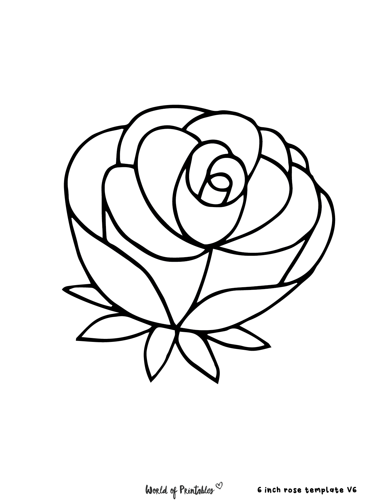 Rose Template: 68 Styles For Fun Activities & Crafts - World of Printables