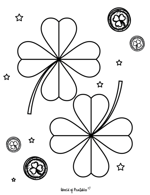 St Patricks Day Shamrock Coloring Pages