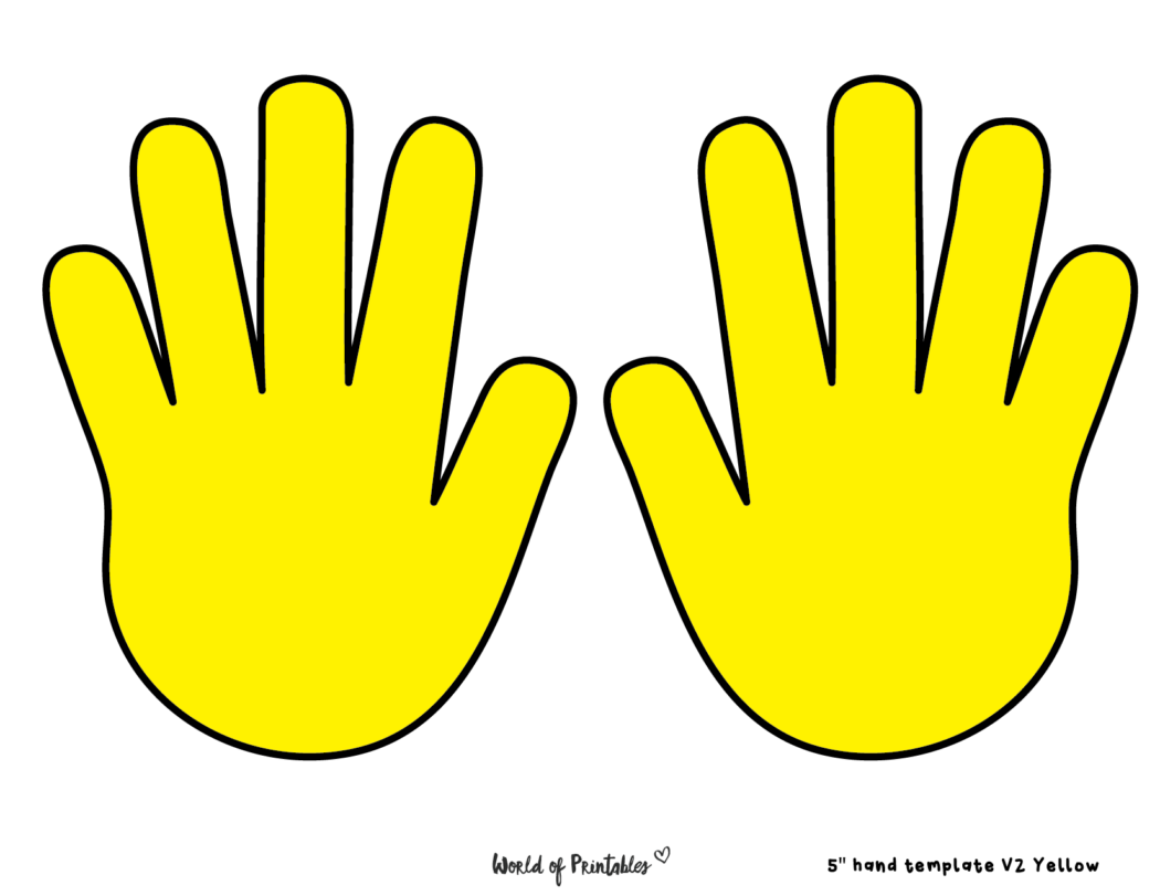 32 Hand Outline Printable Templates World of Printables