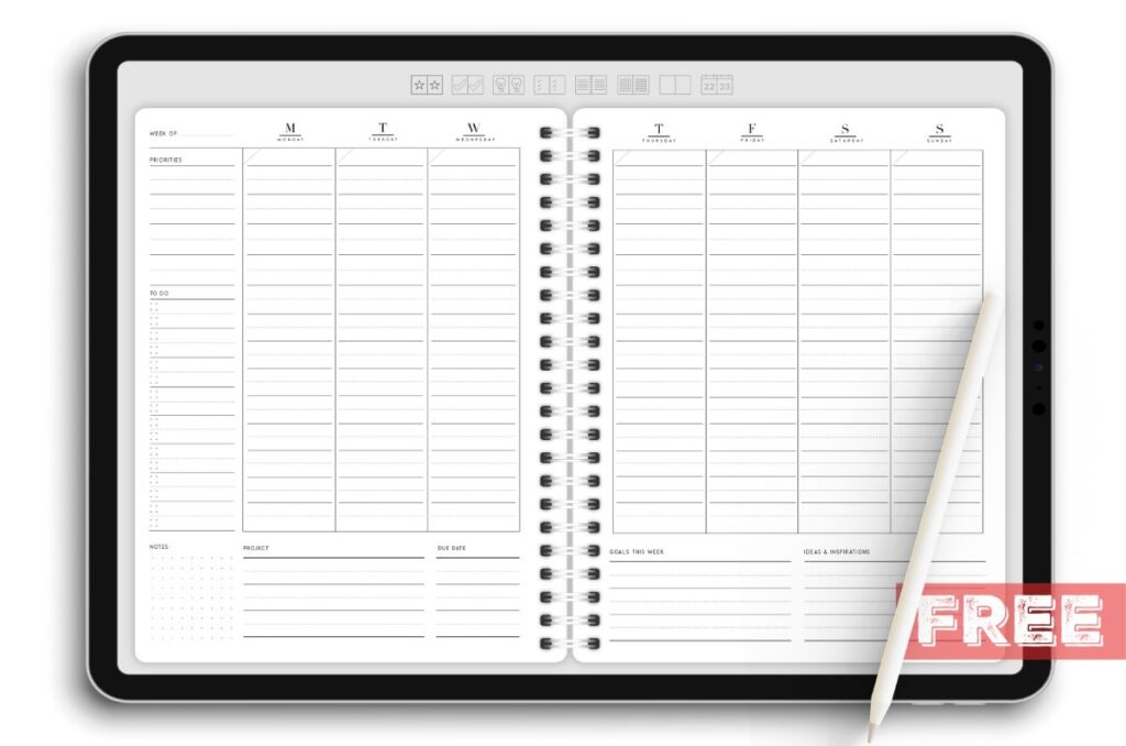 digital week planner