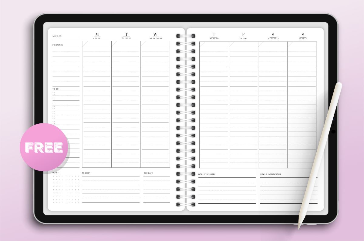 Digital Weekly Planner - The Free Planner People Can’t Get Enough Of